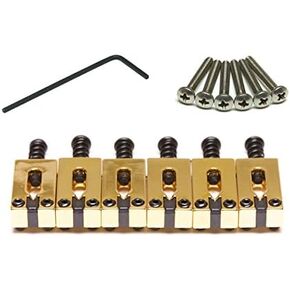 PG-8000-0G : String Saver Strat & Tele Style Saddles 2 1/16" String Spacing - Gold