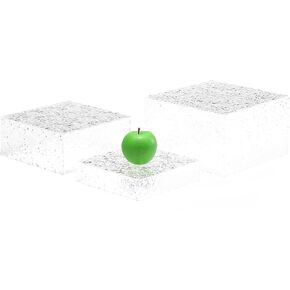 Sets of 3 Acrylic Catering Supplies Display Stand Buffet Risers for food,Displays Stands for party,dessert table display set,retail counter,Nesting Risers with Hollow Bottoms (Glossy White, XL)