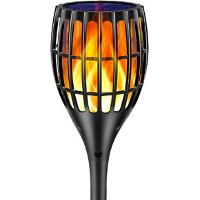 Solar Lights Outdoor, 43" Flickering Flames Torch Light Solar Garden Lights Waterproof Landscape Lighting Dusk to Dawn Auto On/Off Security Torch Light for Yard Patio Driveway, 4Pack