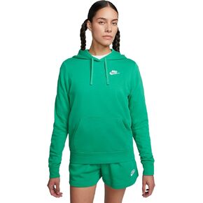 Nike Sportswear Club Fleece Women's Pullover Hoodie (US, Alpha, Large, Regular, Regular, Cargo Khaki/White)