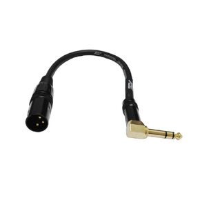 Audio 2000s 1/4" TRS Right Angle to XLR Male 1 Ft Audio Cable E14101