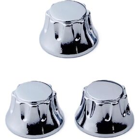 Guyker 3Pcs Top Hat Guitar Potentiometer Control Knobs - Zinc Alloy Bell Cap Speed Tone Volume Knob Replacement Parts for Electric Guitar or Precision Bass - chrome