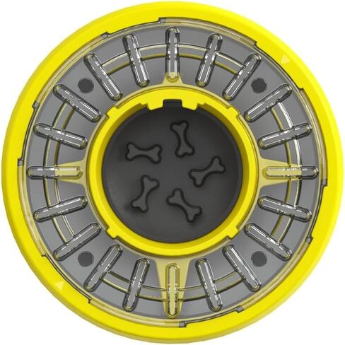 Super Design Interactive Dog Puzzle Toys Slow Feeder Dog Bowls for Medium Large Breed - Dog Food Treat Feeding Toys for IQ Training Dog Mental Enrichment Treat Puzzle - Yellow in Kuwait