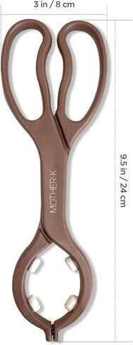 MOTHER-K Baby Bottle Tongs, Scissor Design, Multi-Functional, Anti-Slip & High-Temperature Resistant Pacifier Tongs (Cream) in Saudi Arabia