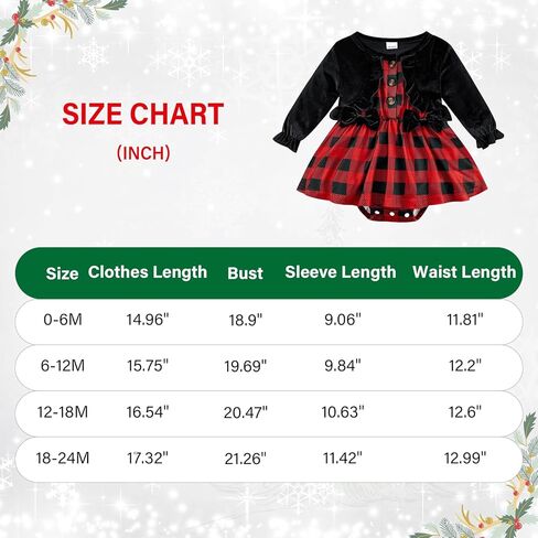 ملابس للفتيات حديثي الولادة لعيد الميلاد وعيد الشكر فستان رومبير بأكمام طويلة وأزرار ملابس الخريف والشتاء من 0 إلى 24 شهرًا in Kuwait