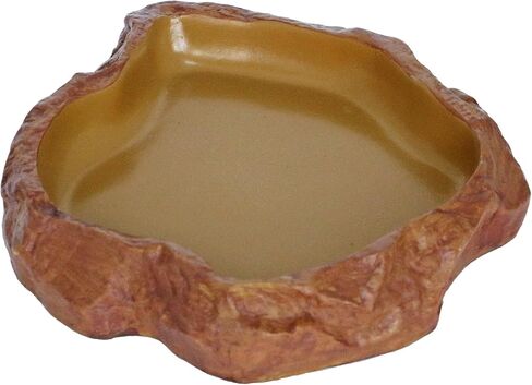 Reptile Rock Corner Water/Food Dish – Amphibians Rock Corner Food/Water Bowl, Made from Premium Non-Toxic Resin – Small Size – LARGE SIZE in Saudi Arabia
