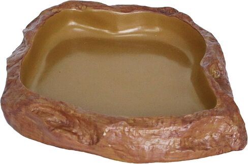 Reptile Rock Corner Water/Food Dish – Amphibians Rock Corner Food/Water Bowl, Made from Premium Non-Toxic Resin – Small Size – LARGE SIZE in Saudi Arabia