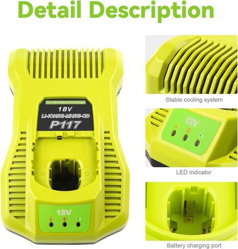 2 حزمة 6.0Ah 18V بطارية ليثيوم استبدال ل RYOBI ONE + RB18L50 P108 P102 P104 بطاريات أداة لاسلكية عالية السعة مع مؤشر LED in Saudi Arabia