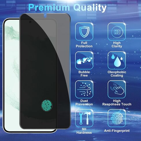 واقي شاشة Galaxy S23 FE [4+4 عبوات] واقي عدسة الكاميرا، دعم فتح بصمة الإصبع، زجاج مقسى عالي الدقة، حساس للمس، مضاد للخدش، لواقي شاشة زجاجي Samsung S23 FE 5G in Saudi Arabia