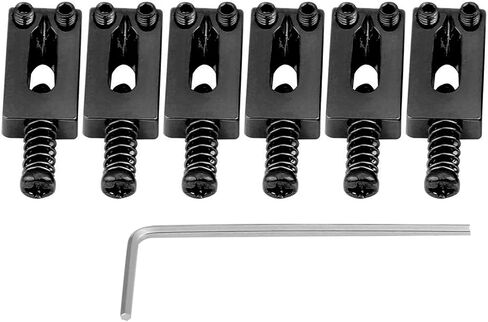 6 Pcs Guitar Saddle, 10.5mm Electric Guitar Tremolo Bridge Saddles for Electric Guitar Replacement with Wrench in Saudi Arabia