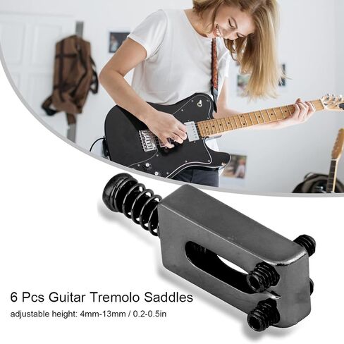 6 Pcs Guitar Saddle, 10.5mm Electric Guitar Tremolo Bridge Saddles for Electric Guitar Replacement with Wrench in Saudi Arabia