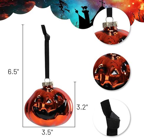 Halloween Tree Decorations Halloween Hocus Pocus Cauldron 7.5" Vintage Decorative Hanging Ornaments for Halloween Party Christmas Tree Home Decoration 3 Pack in Saudi Arabia