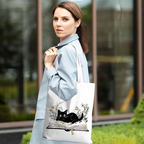 Book Lovers Gifts Tote Bag Bookish Gifts Teacher Gifts Reusable Grocery Bags Librarian Gifts for Readers in Saudi Arabia