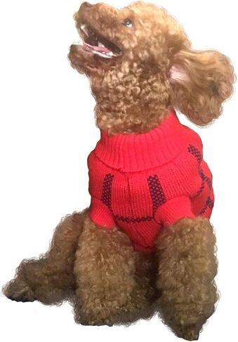 Turtleneck Dog Argyle Sweater for Small Dogs Cat in Kuwait