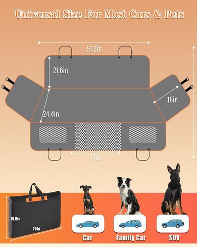 Truck Back Seat Extender for Dogs, Dog Car Seat Cover with Hard Bottom for Trucks/Large SUV, Dog Hammock for F150, RAM1500, Silverado, GMC, Tundra in Saudi Arabia