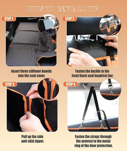 Truck Back Seat Extender for Dogs, Dog Car Seat Cover with Hard Bottom for Trucks/Large SUV, Dog Hammock for F150, RAM1500, Silverado, GMC, Tundra in Saudi Arabia