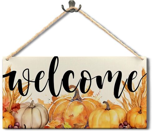 Fall Hanging Wood Sign,Fall Hanging Sign,Autumn Hanging Sign,Fall Decor For Outdoor Indoor,5.7×11.7 Inches in Saudi Arabia