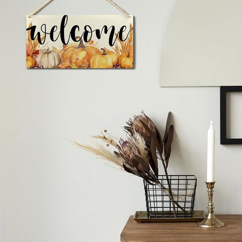 Fall Hanging Wood Sign,Fall Hanging Sign,Autumn Hanging Sign,Fall Decor For Outdoor Indoor,5.7×11.7 Inches in Saudi Arabia