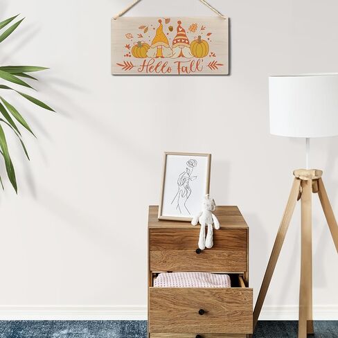 Fall Hanging Wood Sign,Fall Hanging Sign,Autumn Hanging Sign,Fall Decor For Outdoor Indoor,5.7×11.7 Inches in Saudi Arabia