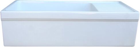 Whitehaus Collection WHQD540-BLUE Quatro Alcove Kitchen, Fireclay, Front Apron Sink, Glossy, Blue in Saudi Arabia