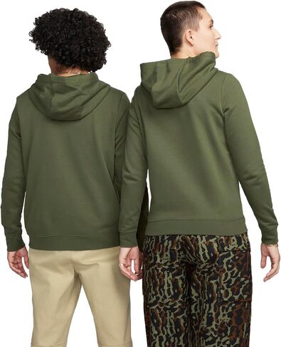 Nike Sportswear Club Fleece Women's Pullover Hoodie (US, Alpha, Large, Regular, Regular, Cargo Khaki/White) in Saudi Arabia