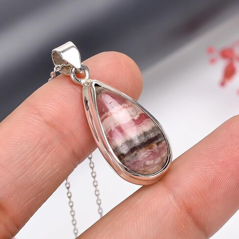 Natural Real Moonstone Crystals Bezel Oval Pendant Necklace, Polished Birthstone, Healing Cabochon Gemstone, Jewelry, 925 Sterling Silver Jewelry 18 inch in Saudi Arabia