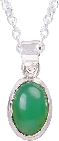 Natural Real Moonstone Crystals Bezel Oval Pendant Necklace, Polished Birthstone, Healing Cabochon Gemstone, Jewelry, 925 Sterling Silver Jewelry 18 inch in Saudi Arabia