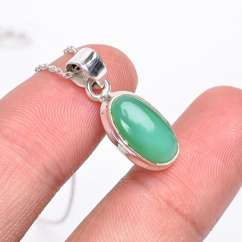 Natural Real Moonstone Crystals Bezel Oval Pendant Necklace, Polished Birthstone, Healing Cabochon Gemstone, Jewelry, 925 Sterling Silver Jewelry 18 inch in Saudi Arabia