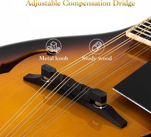 A Style Mandolin, 8 String Acoustic Mahogany Mandolin Musical Instrument (MGMI-S) in Saudi Arabia