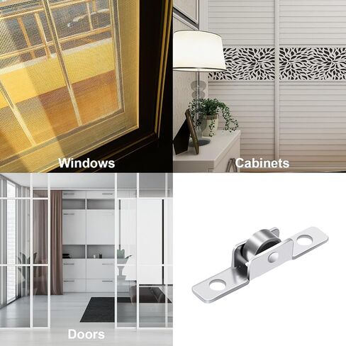 12 Pack 3/8 inch Push-Pull Sliding Window Roller Metal Wheels, Universal Metal Sliding Axles Window Pulley Single Rollers Wheel Suitable for Windows, Cabinets, Doors, and Other DIY Work in Saudi Arabia