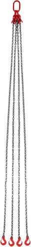 VEVOR Chain Sling, 1/4 inch x 5 ft Lifting Chains with Hooks, G80 Engine Chain Hoist Lifts, 6600 lbs/3 Ton Lifting Sling Chains for Engine Hoist, Engine Lift Chain with 4 Leg Grab Hooks and Adjusters in Saudi Arabia