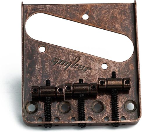 Guyker In-Tune Bronze Color Fixed Bridge with 3 Saddles Compatible with Tele TL Telecaster Guitar in Saudi Arabia