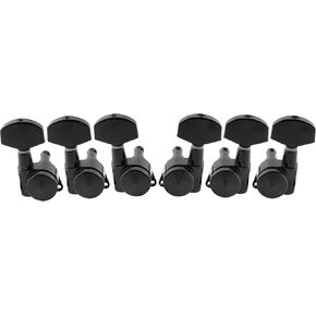 Musiclily Ultra 3x3 19:1 Ratio Guitar Locking Tuners Tuning Pegs Keys Machines Heads Set Compatible with Les Paul Style Electric or Acoustic Guitar, Black