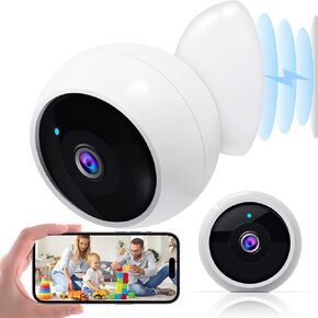 AMTIFO Security Cameras Wireless Outdoor: Magnetic 2-Pack Install-Free Indoor Smart 2K WiFi - Long Battery Life Powered Cameras for Home Security with AI Motion Detection