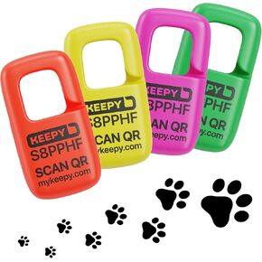 Lost and Found ID Tag - Easy-to-Use Tag with QR Code - Suitable for Pets, Kids, Elderly and Items - Set of 4 Vibrant Id Tags
