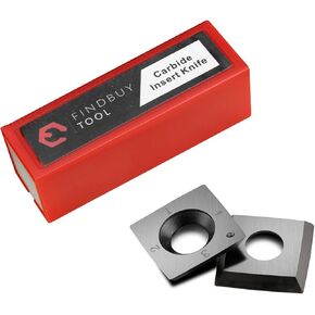 Findbuytool Carbide Inserts cutters (15x15x2.5mm-30°-R150-4R0.5) Insert for Woodworking Helical Cutter Head Tools, 10 Pcs (10)