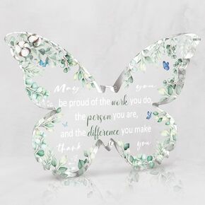 Sympathy Gift for Loss of Loved One - Remember Me Desk Sign - Bereavement Gifts Memorial Gifts for Loss of Mom - Butterfly Shaped Memorial Sign - Memorial plaque for Desk Decor