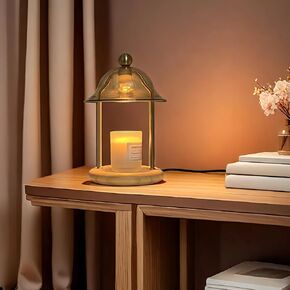 Candle Warmer Lamp with Bulbs, Dimmable Electric Candle Lamp with Timer, Adjustable Height, Wax Melting Warmer Compatible with Large Jar Candles, Home Decor Gifts