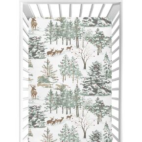 CaTaKu Mini Crib Sheets Fitted for Girls Boys Cute Gooses Duck Baby Crib Sheets, Neutral Mattress Sheets Nursery Toddler Bed Sheets 28"x 52"
