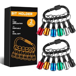 Bit Holder Stocking Stuffers for Men Gifts for Christmas Cool Gadgets Tool 1/4 Hex Shank Socket Magnetic Screwdriver Bit Holder Keychain Impact Driver Extension Bar Birthday Gifts Ideas for Dad Adult