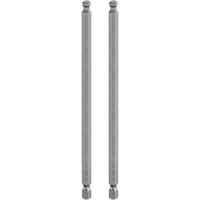 HARFINGTON 2pcs Ball End Hex Screwdriver Bit 2.5mm (H2.5) Tip 1/4" Hex Shank 150mm (6") Long Magnetic Ball Head Bits Industrial Grade S2 Steel Metric Screw Driver Bit