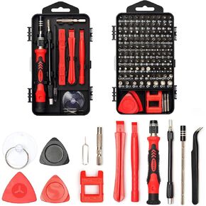 115 in 1 Screwdriver Set, magnetic DIY Precision Tool kit for Glasses PC Laptop Mobile Cell Phone Digital Watch (Taihom 115 in 1 Red)