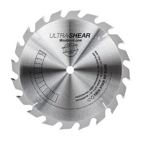 Thick Stock Table Saw Rip Blade, 10 Inch, 20T, 5/8" Arbor, 1/8" Full Kerf, USA Made, Optimized for Ripping Thick Stock - US1020RIPFK