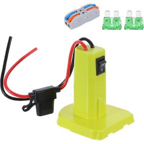 HARFINGTON Battery Adapter Converter for DIY Rc Car Truck Toys' 18V Battery, Battery Conversion Kit with 12AWG Wire, Wire Terminal, 1 Set 6pcs, Green