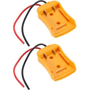 HARFINGTON Battery Adapter Converter for DIY Rc Car Truck Toys' 20V Battery, Battery Conversion Kit with 12AWG Wire, Wire Harness Connector, 2pcs, Yellow