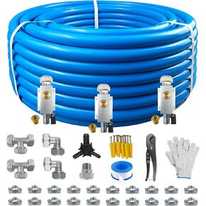 Compressed Air Line Kit, 3/4" x 120ft HDPE-Aluminum-HDPE Piping, Air Line Hose, Air Hose Kit with Air Compressor Accessories and Airline Tubing