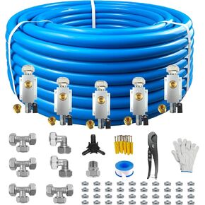 Compressed Air Line Kit, 3/4" x 120ft HDPE-Aluminum-HDPE Piping, Air Line Hose, Air Hose Kit with Air Compressor Accessories and Airline Tubing