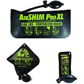 Calculated Industries 1134 AirShim Inflatable Pry Bars and Leveling Tools 3-pc Value Pack – Original AirShim, AirShim Pro XL, and AirShim Slim | Contractor-Grade Alignment Pump Wedges | Set of 3