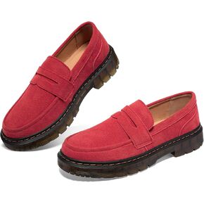 Women's Suede Penny Loafer Comfort Driving Moccasins Casual Slip-Ons Loafer Flats Fashion Women Business Work Shoes