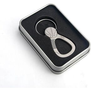 Tungyi Titanium Carabiner Keychain Clip, 3-in-1 Multi Keyring Holder, EDC Palm Sized Quick Release Clip for Home Camping Gift